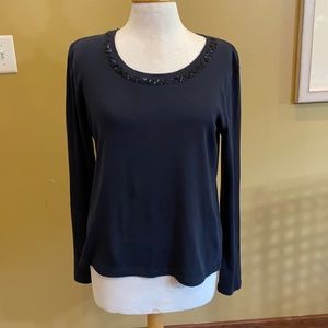 Talbots Black Long Sleeve Shirt Size M